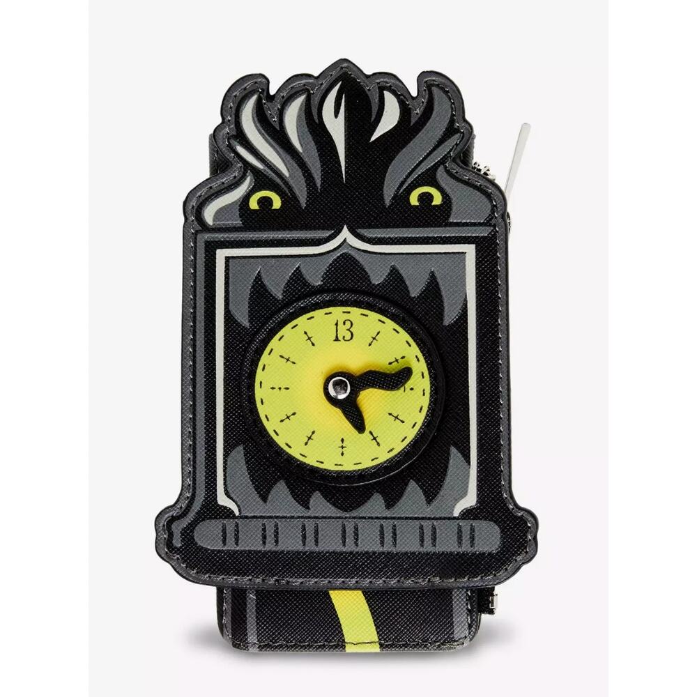 Loungefly Disney The Haunted Mansion Clock Glow-In-The-Dark Cardholder